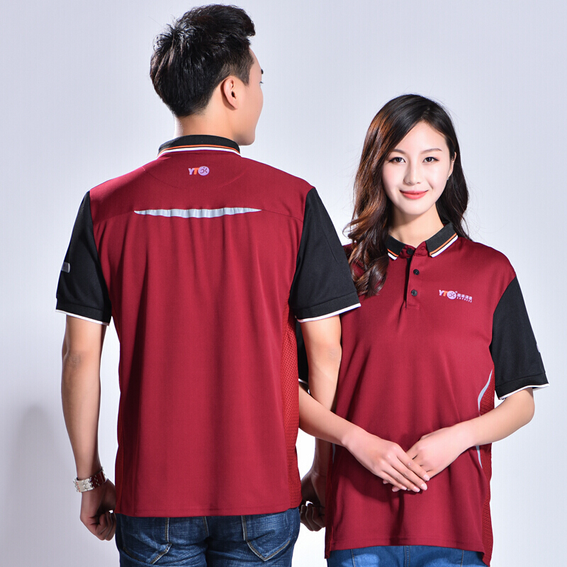 新款中通快递正装工作服短袖定制圆通韵达百世快递员衣服定做t恤