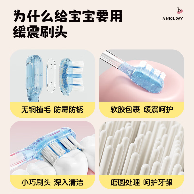 艾优电动牙刷声波震动智能定时护龈洁齿便携设计高清大图