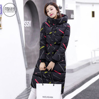 简妮薇(JIANNIWEI)羽绒棉服女中长款2019新款韩版秋冬季棉衣过膝加厚棉袄连帽外套羽绒服女