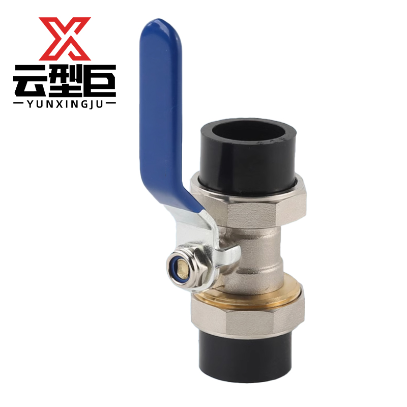 云型巨 PE双活接球阀 PE管配件饮用水自来水管硬管配件 25mm 单位:个高清大图