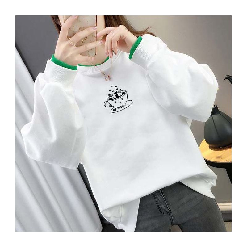 棉卫衣外套女潮ins秋季女装2021新款潮洋女学生韩版宽松上衣
