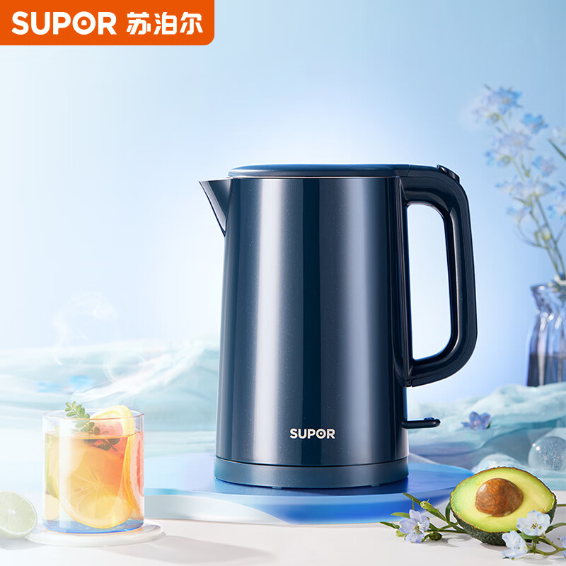 苏泊尔SUPOR 15升大容量金属管加热电水壶SW-15T101C进口温控器快速烧水塑料机身高清大图