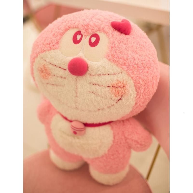 日本粉色哆啦a梦公仔 叮当猫机器猫玩偶多蓝胖子娃娃抱枕创意