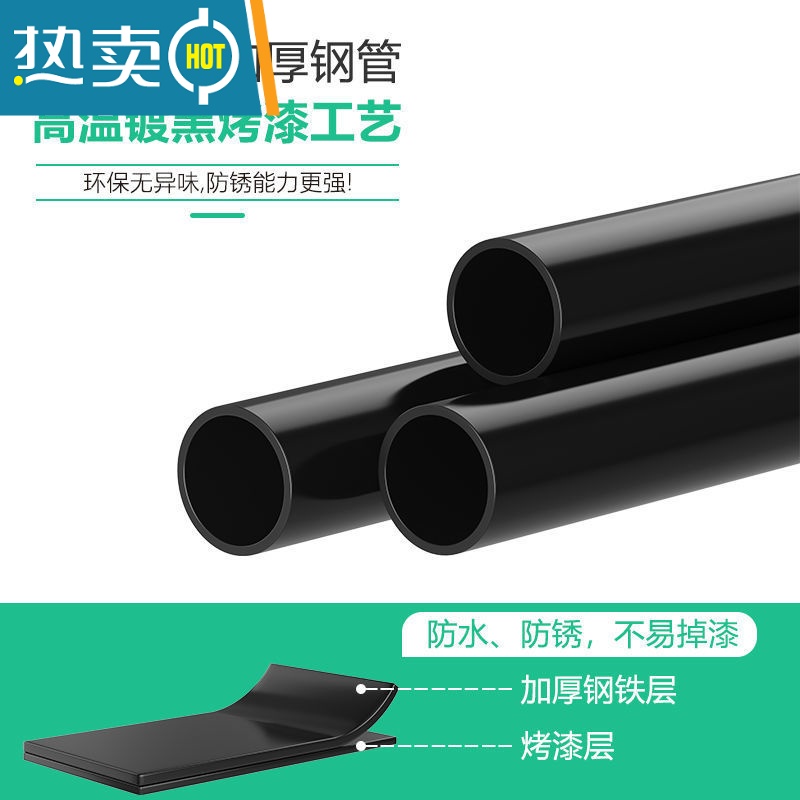 敬平简易晾衣架落地折叠卧室伸缩晾衣杆室内挂衣架阳台晒衣服架子家用 [加粗单杆90-150]可伸缩+2挂高清大图