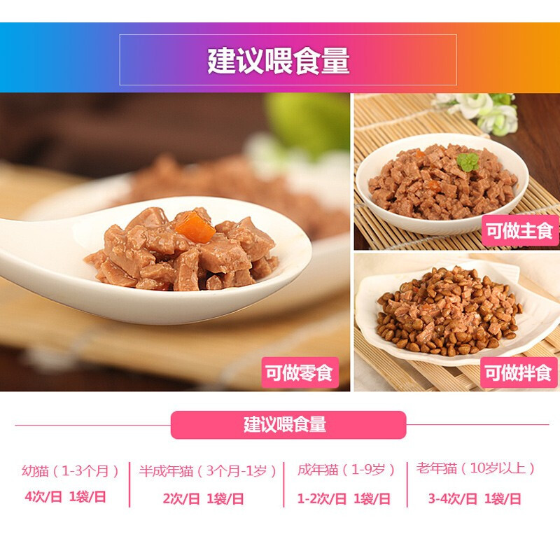 麦富迪猫湿粮 肉粒包猫咪恋营养增肥发腮牛肉海洋猫条