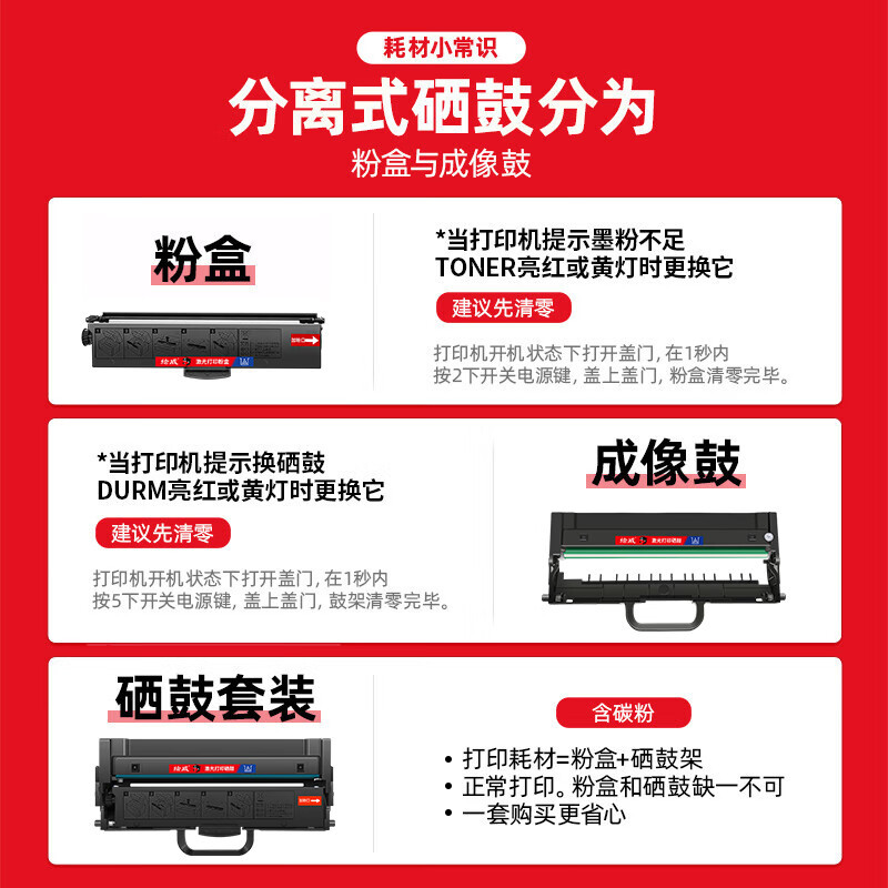 绘威LD100硒鼓架 适用联想m100d m100w m102w打印机粉盒LT100墨盒