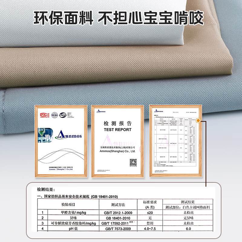 诺梵亚床围栏儿童防摔防护栏宝宝挡板拼色灰1.8+2.0+2.0免打孔三面装高清大图