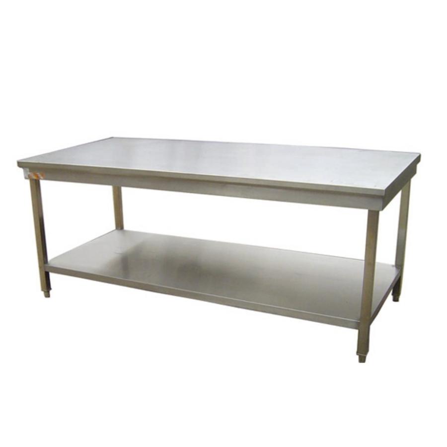 双层工作台 304不锈钢材质,厚度1.0mm 800*600*800加厚餐厅后厨操作台面案板切菜打荷台高清大图