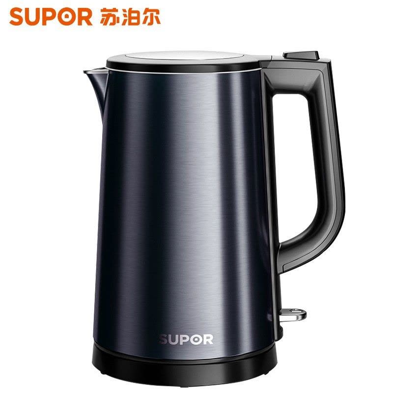 苏泊尔(SUPOR)1.7L电热壶烧水壶炫酷彩钢防烫保温全钢无缝内胆自动断电电水壶开水壶SW-17S36A图片