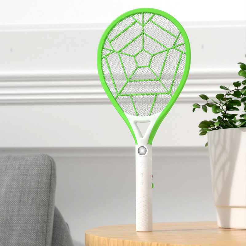 电蚊拍家用带led灯灭蚊拍大号强力电苍蝇拍三层密网蚊子拍三维工匠