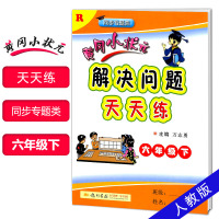 2018版黄冈小状元解决问题天天练六年级下册 人教版小学生6年级下数学同步专题类作业本小学数学应用题计算解决辅导练习