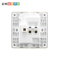 bull公牛86型G12大香槟金三开双控开关墙壁暗装三开三联三位双控开关面板