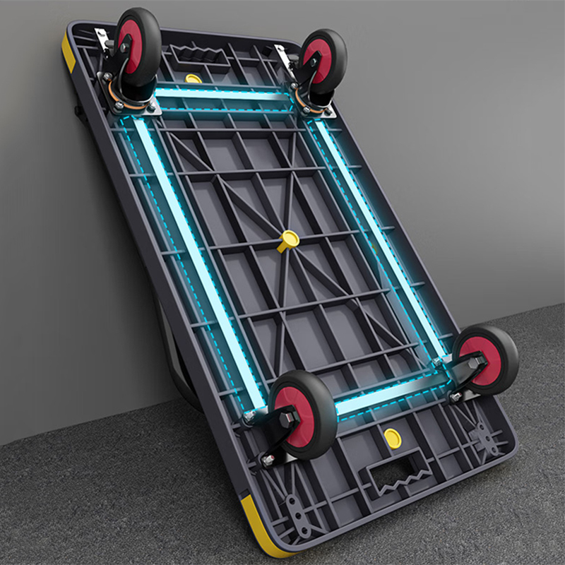 鑫金虎 6寸烽火轮塑料手推车搬运小拖车折叠工具车 颜色留言备注高清大图