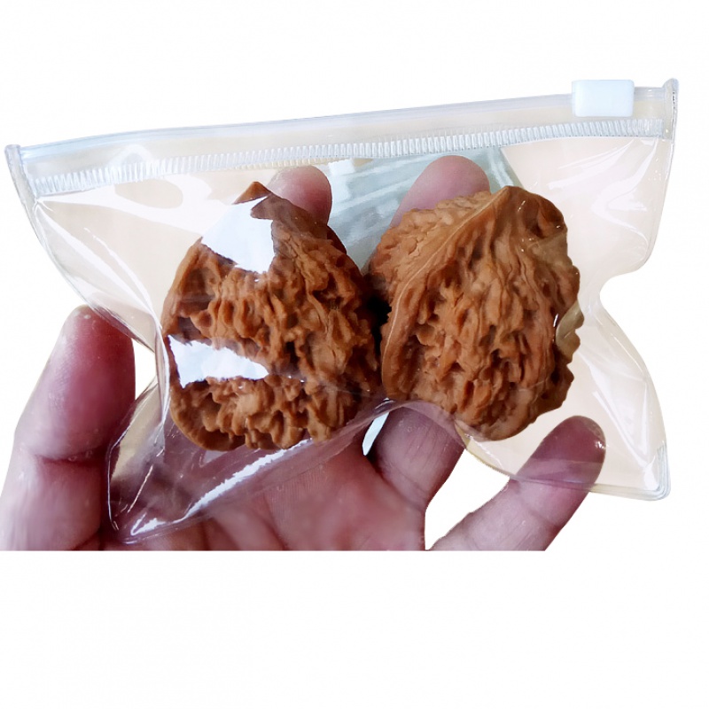 高白色文玩核桃收纳密封拉链自封袋加厚塑料佛珠手串菩提PVC透明收纳袋 三维工匠高清大图