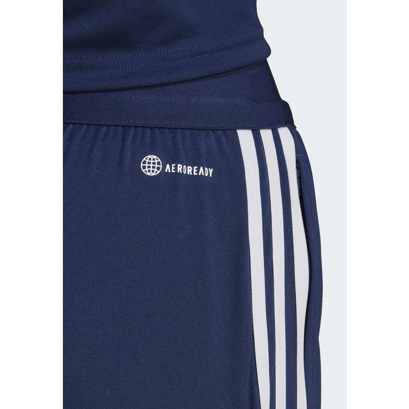 Adidas女士高腰弹性训练足球运动裤速干防水ZIP口袋团队蓝