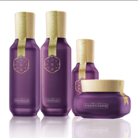 PECHOIN百雀羚三生花护肤套装青春紧弹焕肤滢润礼盒4件套 水100ml+乳100ml+精华30ml+霜50g保湿补水