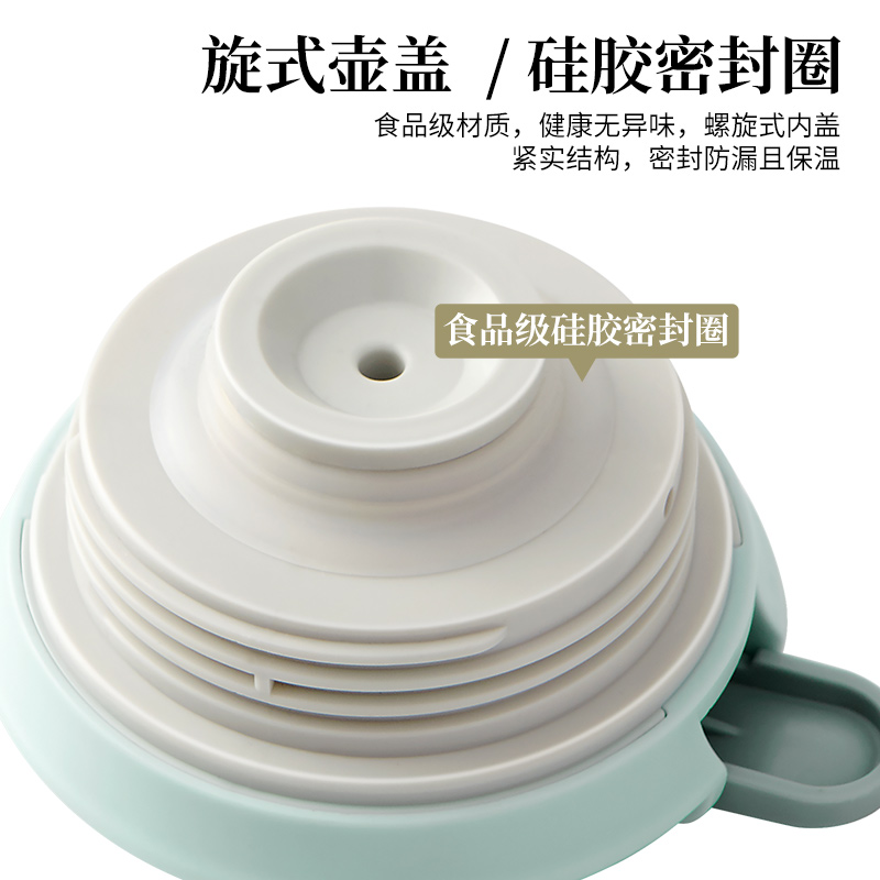 JEKO&JEKO 保温壶家用热水瓶开水瓶玻璃内胆保温瓶小暖壶暖瓶户外旅行保温杯车载水壶1L蓝色 SWH-1603高清大图