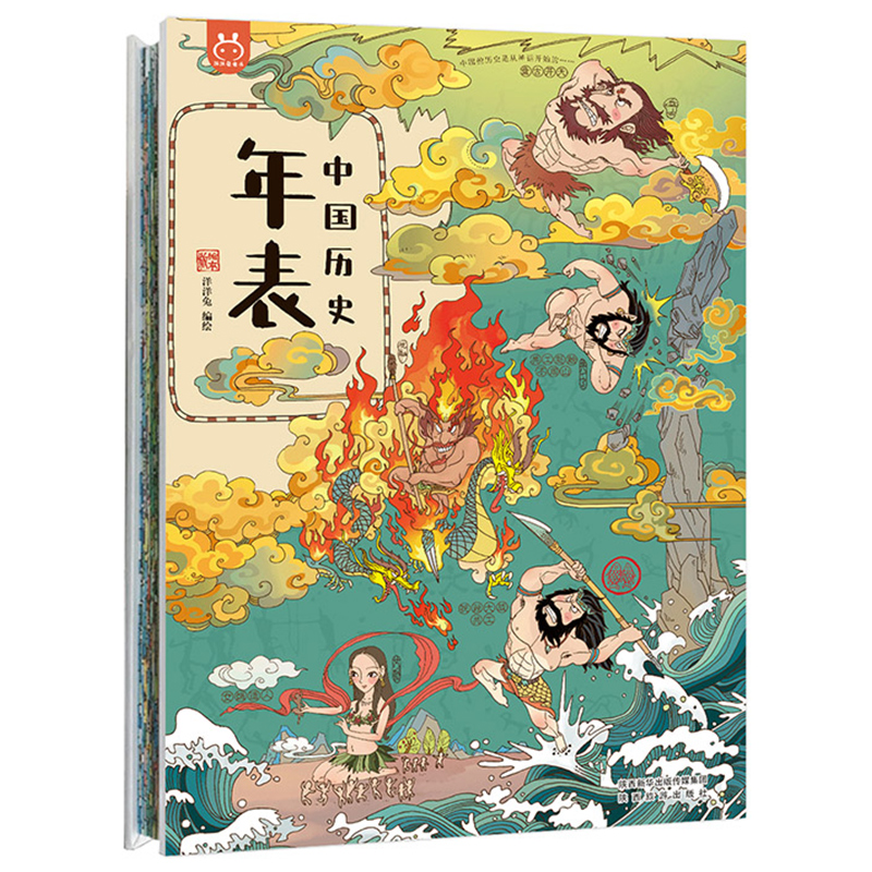 中国历史年表 [正版] 中国历史年表绘本版洋洋兔系列6-14岁少年儿童bi读课外历史百科全书中国大事件串联思维导图中国历高清大图