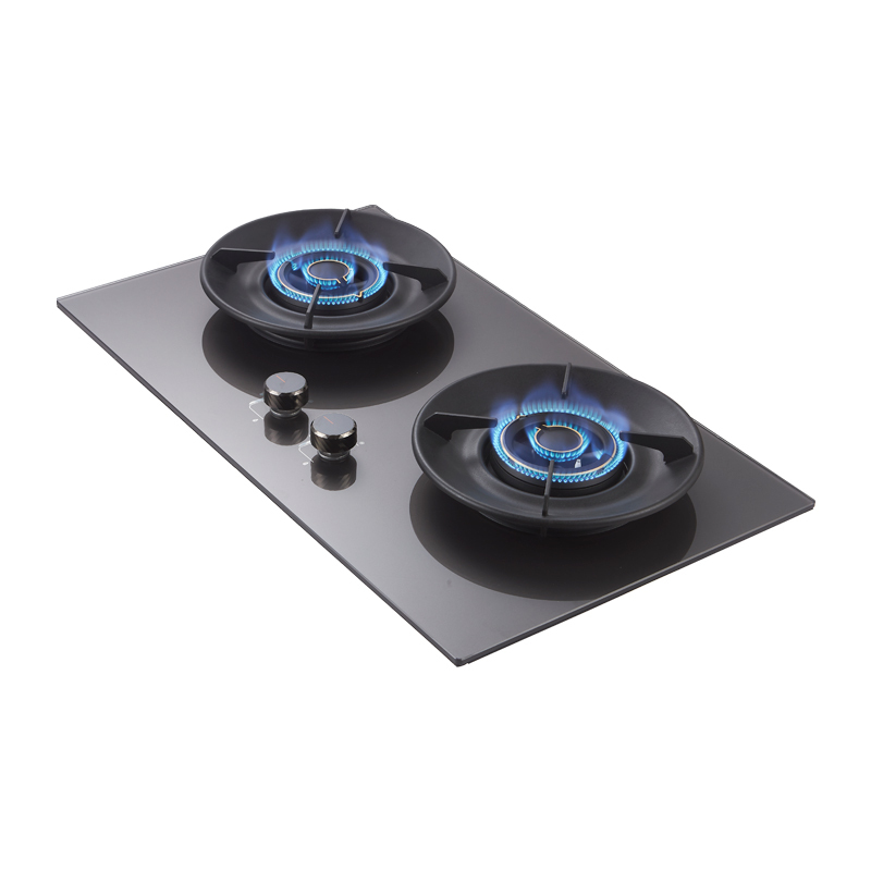 迎燕inyan一级双炉头大火力燃气灶玻璃钢面板灶面热电偶熄火保护高效节能燃烧高清大图
