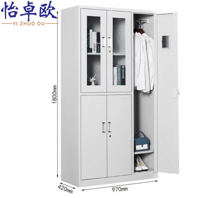 怡卓欧更衣柜文件柜五门台高清大图