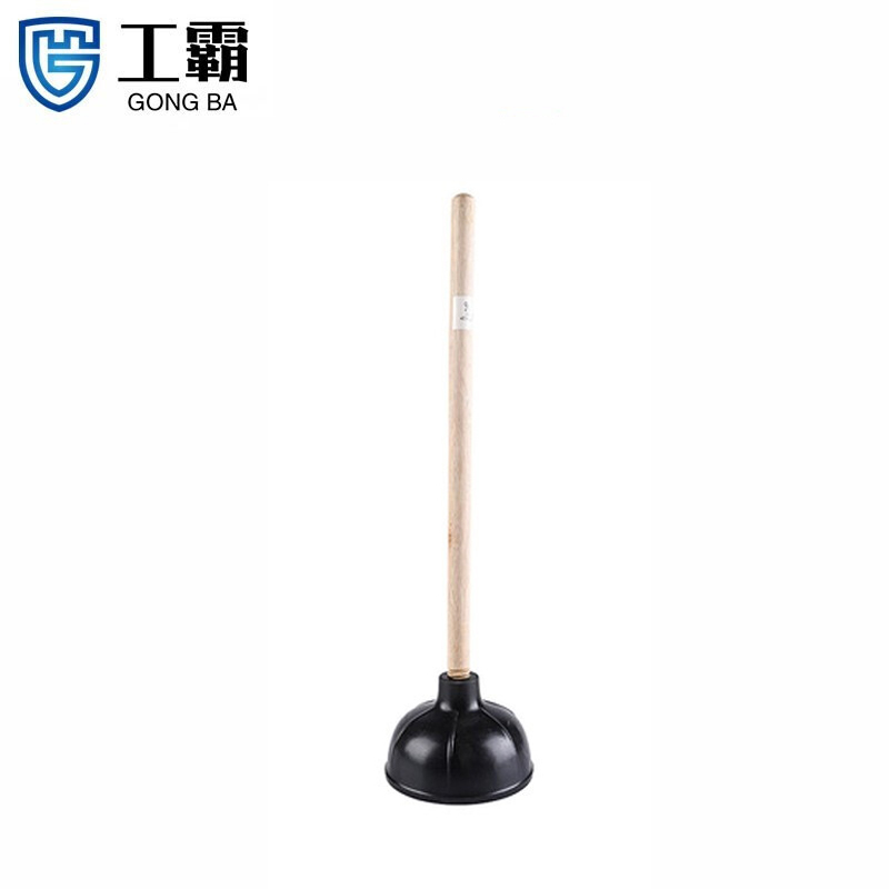 工霸(GONGBA)木柄马桶吸 皮搋子皮揣子 直径14cm 黑色 1个(2个起订)