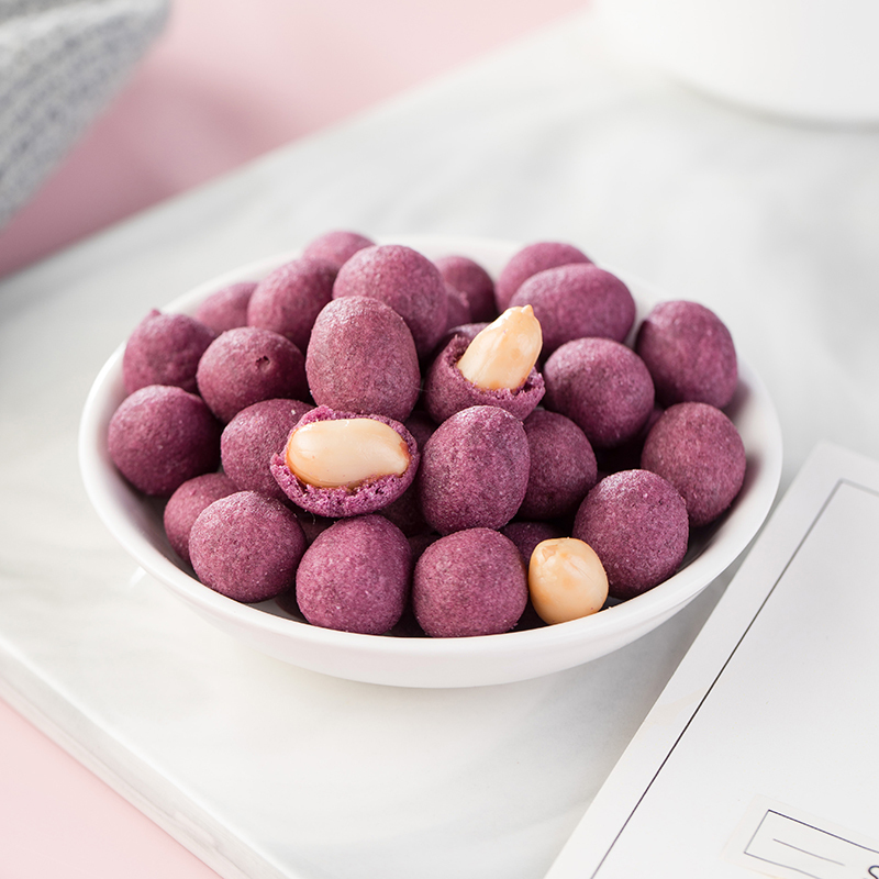 [19.9任选10件]刻凡紫薯花生60g/袋坚果炒货散装休闲食品宿舍解馋零食女生高清大图