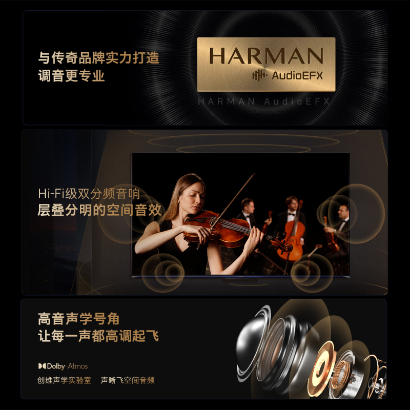 创维电视55A5D 55英寸 硬件多分区 3+64G内存 1000nits峰值亮度 哈曼调音 高刷护眼声控全面屏高清大图
