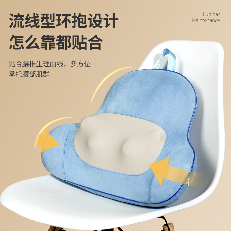 茗振 肩颈椎按摩器颈部腰部肩部颈肩多功能电动仪脖子枕头家用 MZ-158L暮光灰高清大图