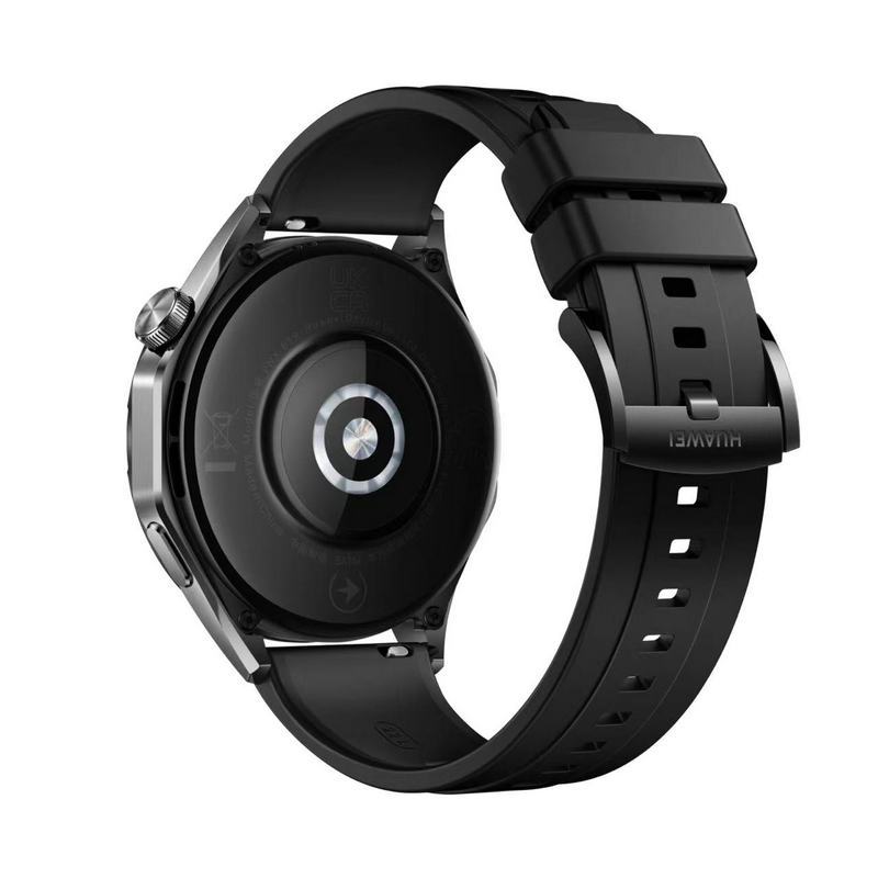 [二手95新]华为手表Watch GT4 46mm 曜石黑 黑色氟橡胶表带血氧心率体温监测仪蓝牙电话微信智能手表