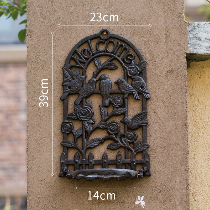 家柏饰(CORATED)铸铁花盆托架 古典花纹装饰壁挂件杂货花园户外庭院欧式复古 搭配4高清大图