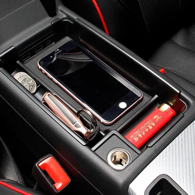 奥迪扶手箱储物盒a3q5新a4lq3a5q2l改装内饰车配件用品收纳盒0916款a4