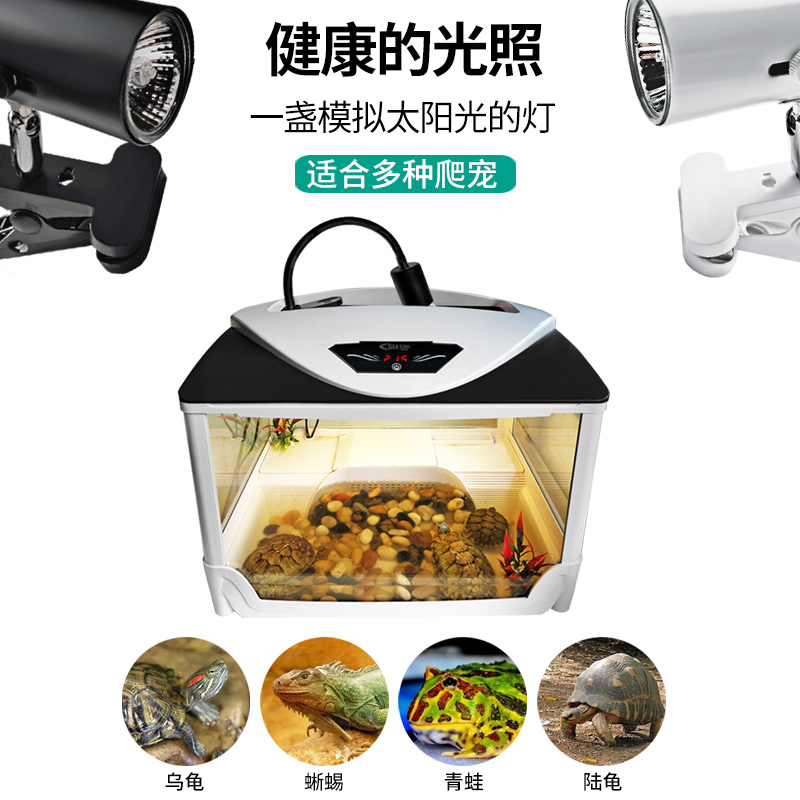 乌龟全光谱爬虫鳄陆龟蜥蜴青蛙太阳灯泡爬宠补钙加热保温灯高清大图