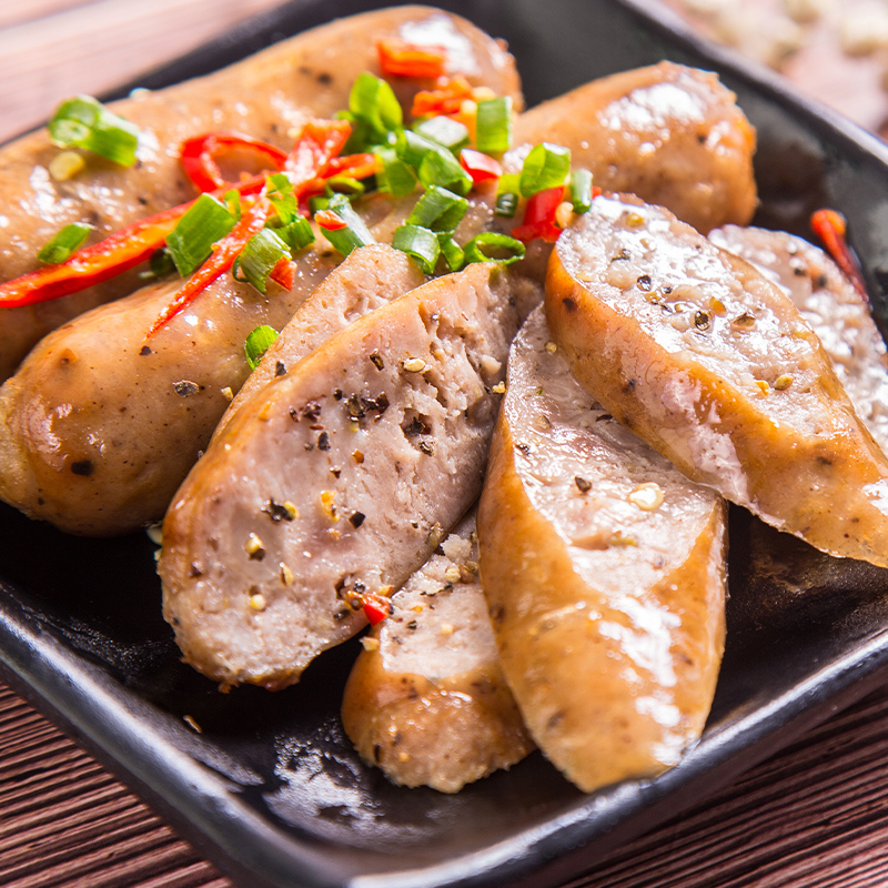 鹭桥牌 台式黑椒香肠500g*3袋装猪肉肠热狗肠烧烤食材地道好肠