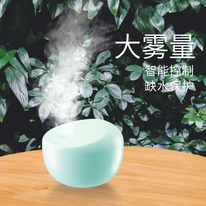 usb加湿器迷你家用静音卧室办公桌面小型便携式空气补水学生宿舍|水润白(配线+电源头+过滤芯3条)