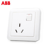 瑞士ABB 开关插座 德静一位三极带开关插座 16AAJ228