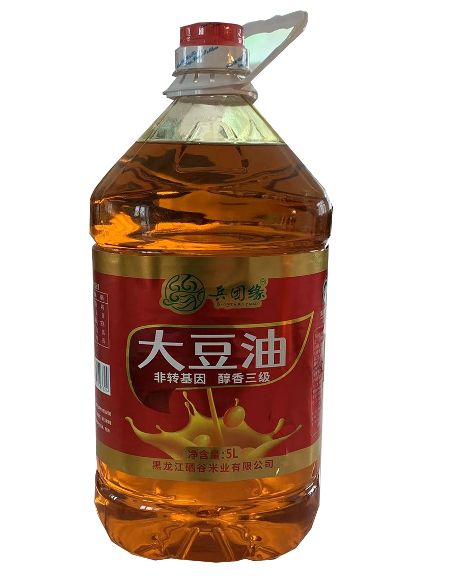 兵团缘非转基因三级大豆油5L高清大图