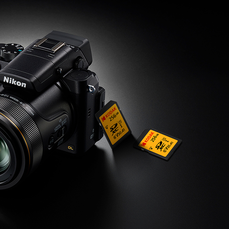 柯达(Kodak) 256GB SD 存储卡 U3 A1 V30 性能级读速95MB/s 写速85MB/s 4K高清专业