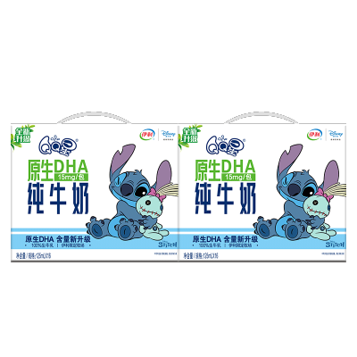 【8月生产】伊利 2箱 QQ星原生DHA纯牛奶125mL*16 儿童专属牛奶