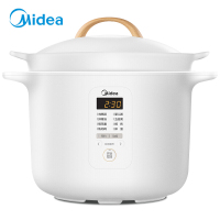 美的(Midea)电炖锅 MD-DG40E101 白瓷内胆24小时智能预约养生电炖盅 隔水炖家用4L大容量适用5人以上