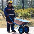 独轮小推车工地农用沙泥土建筑翻斗垃圾搬运货花园人力手推车 蓝色独轮车(实心轮胎)_30