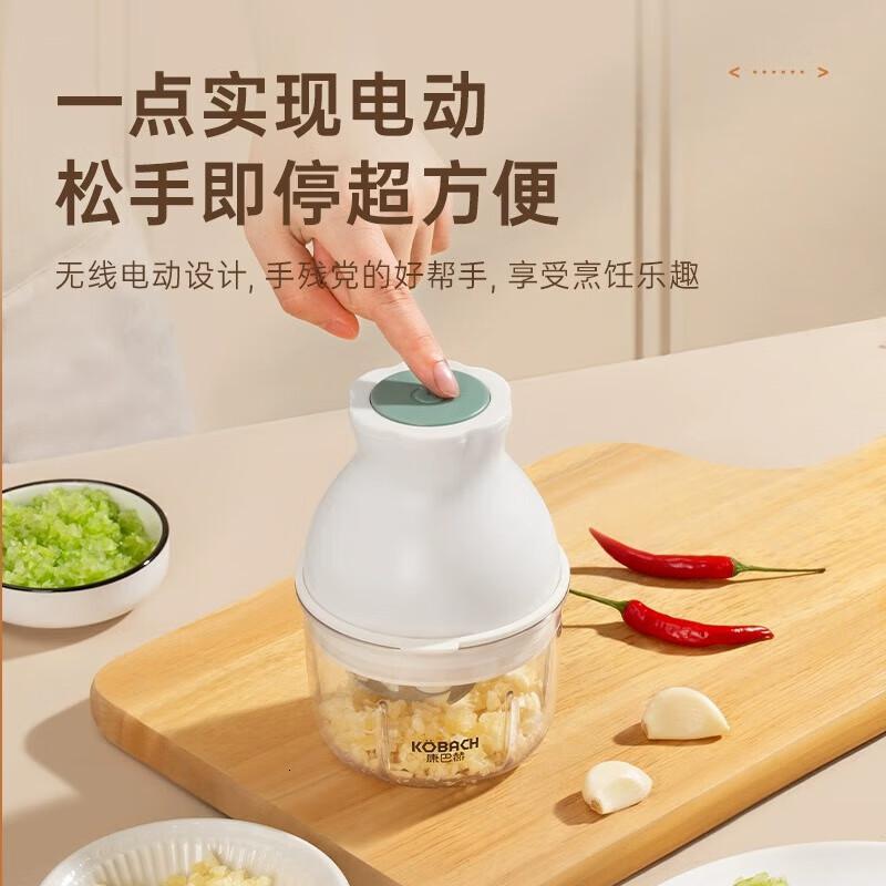 康巴赫(KBH)家用电动多功能捣蒜器厨房压蒜蓉绞肉机搅碎机家用辅食[300ml]高清大图