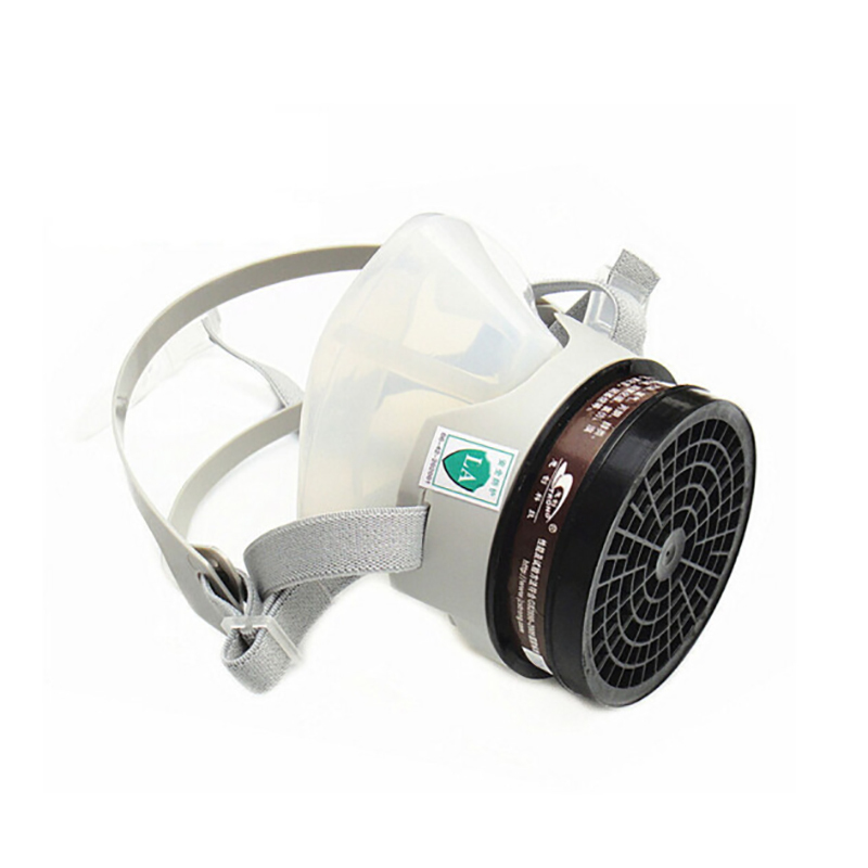 半面罩喷漆防苯甲醛农药防毒面罩防毒口罩硅胶防毒面具配卡口滤毒盒