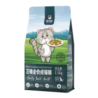 卷尾巴三拼全价成猫粮英短美短布偶营养增肥鸡肉冻干夹心主粮3斤