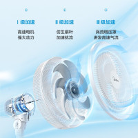 美的(Midea)电风扇风扇落地扇家用台立两用轻音电扇台扇小风扇办公室电风扇 7叶SAF30AC 珍珠白