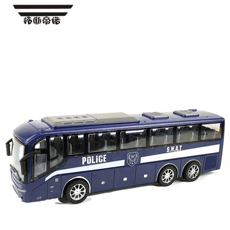 拓斯帝诺儿童大号惯性公交车大巴士仿真玩具车旅游大巴校巴警车塑料