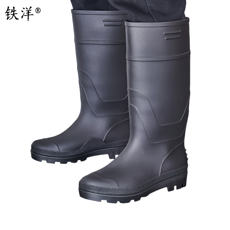 铁洋 黑色哑光高筒雨靴 TY-YX002 双高清大图
