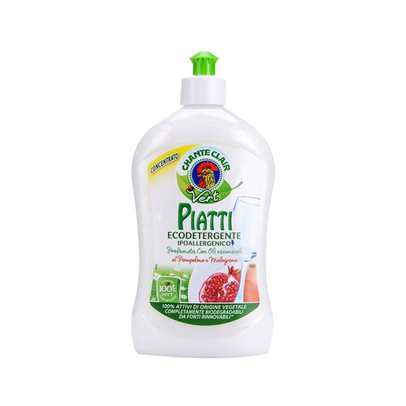 大公鸡管家(CHANTECLAIR) 浓缩洗洁精石榴味 500ml 意大利进口 低泡易漂净果蔬餐具通用