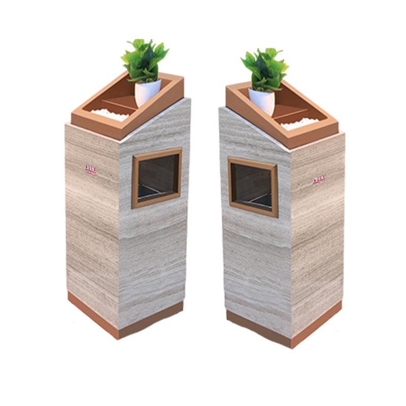 卫未来 立式烟灰桶 浅咖啡色大理石 个高清大图