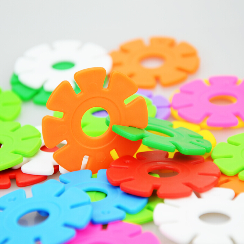 雪花片玩具加厚大号儿童积木塑料女孩男孩拼插拼装玩具雪花片1000片