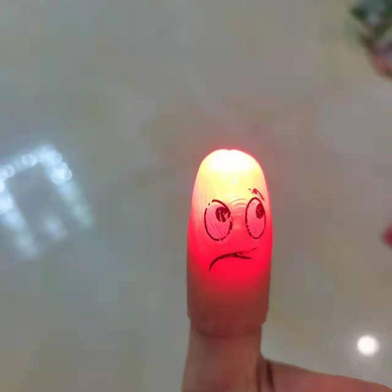 发光手指灯 高亮拇指灯 光能舞动 手指灯 拇指套亮灯 神奇 红色拇指灯(一对儿) 超亮